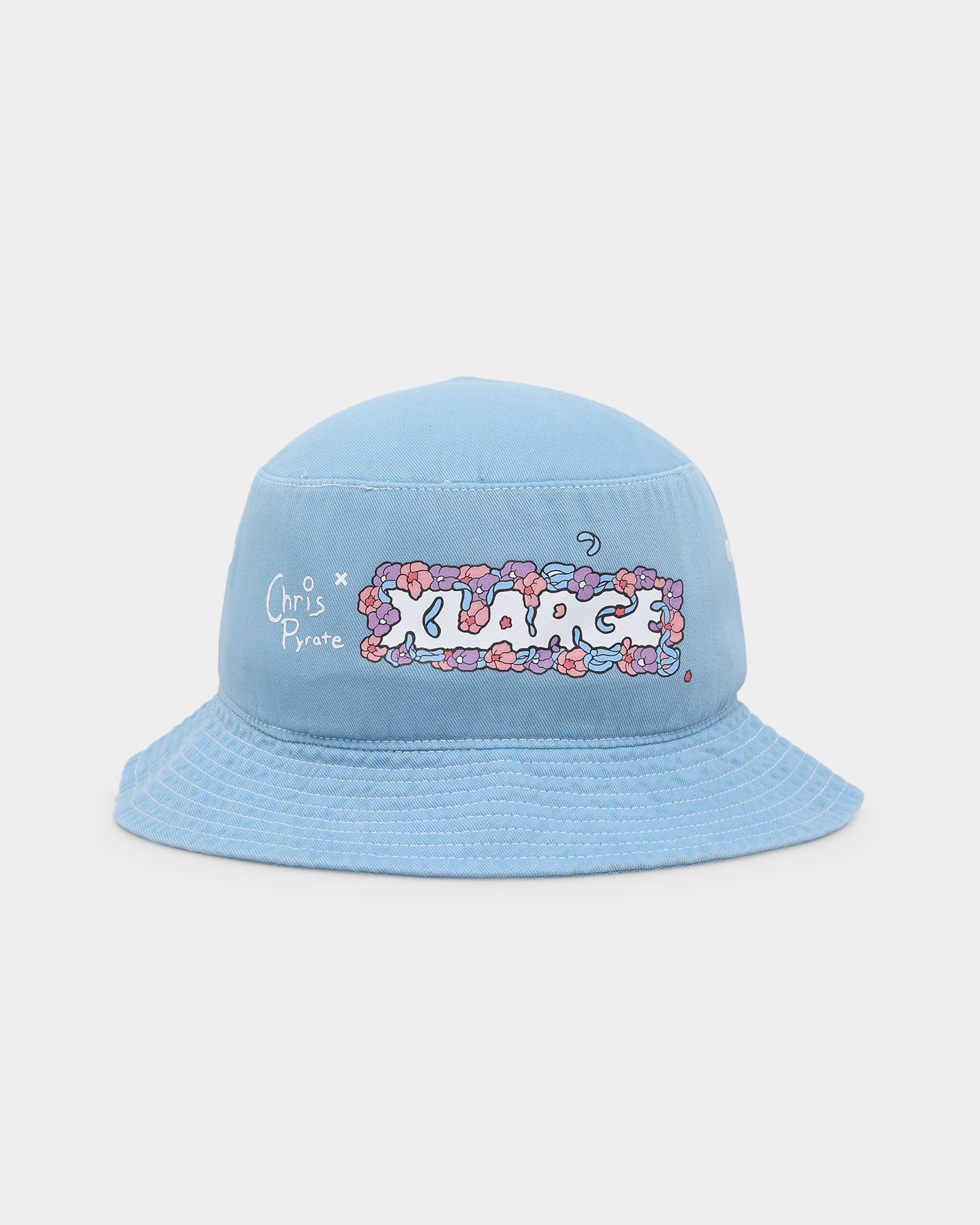 X-Large X Chris Pyrate Bucket Hat Light Blue