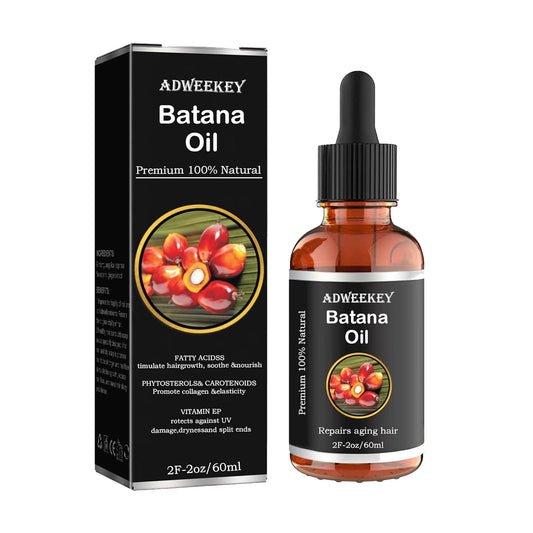 Adweekey Batana Oil Organic for Healthy Hair,Batana Oil for Hair Growth,100% Natural, Promotes Hair Wellness for Men & Women Enhances Hair & Skin Radiance,Leaves your hair smoother oil_2.0 Oz_