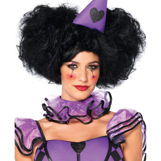 12" Puffy Black Bob Wig