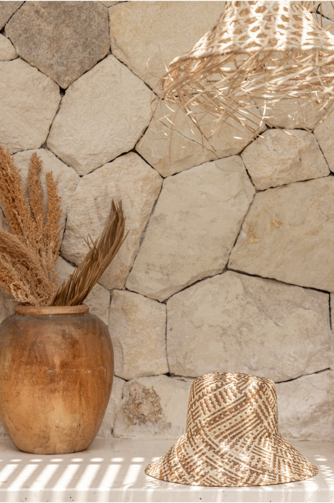 Village Thrive Ombre Woven Bucket Hat Hats + Visors Village Thrive