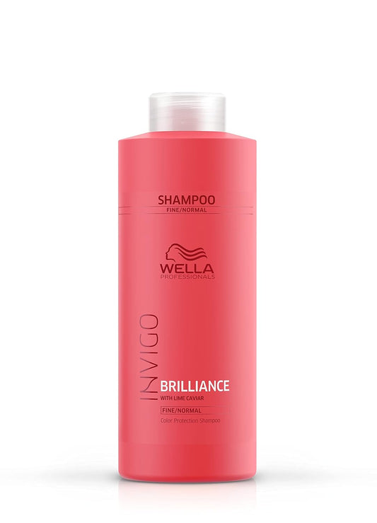 Wella Professionals Invigo Brilliance Shampoo for Fine Normal Colored Hair, Professional Color Protecting & Color Vibrancy Shampoo, 33.8 Fl oz