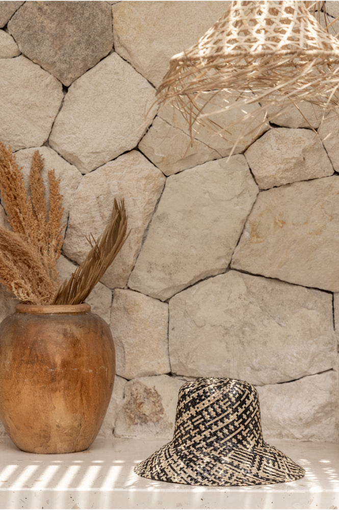 Village Thrive Ombre Woven Bucket Hat Hats + Visors Village Thrive