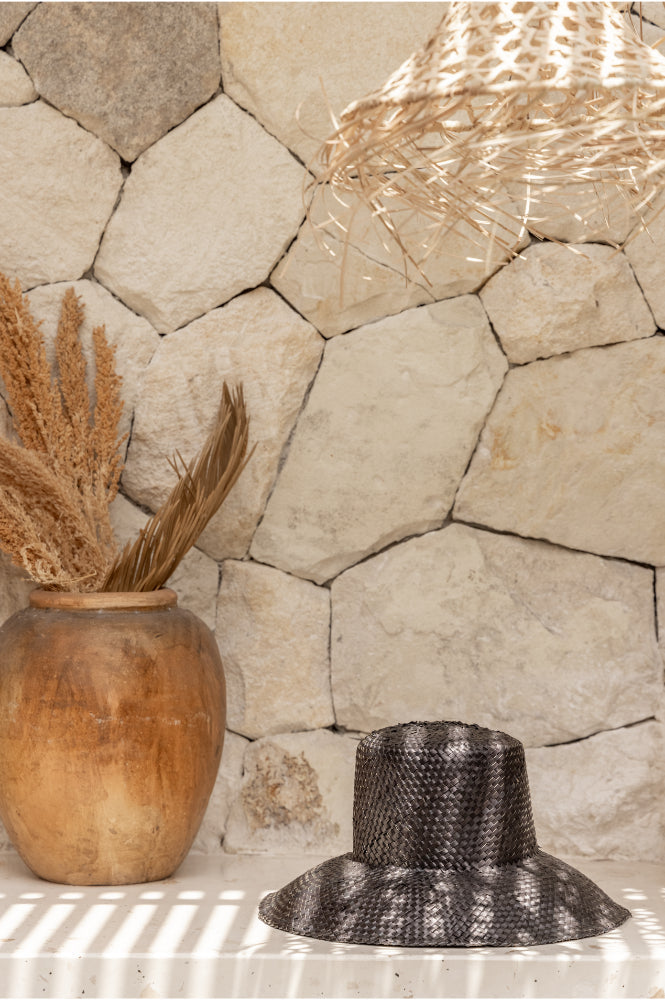 Woven Bucket Hat Hats + Visors Village Thrive Black